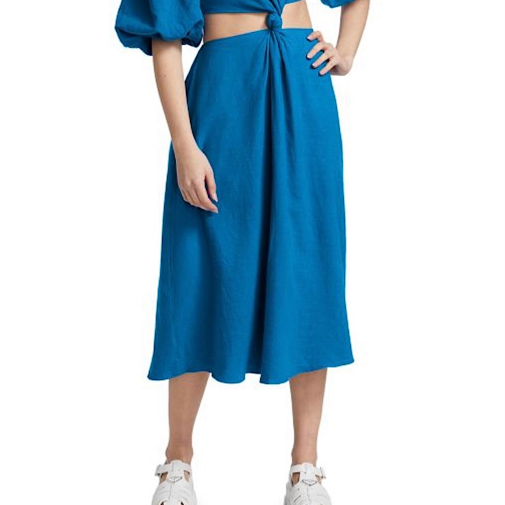 FARM Rio Blue Off-Shoulder Dress - Picture 6 of 11